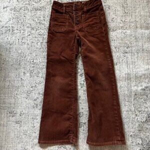 🧡3/15 GAP 70s Flair High Rise Corduroy Pants Adjustable Waist Kids 6 SLIM